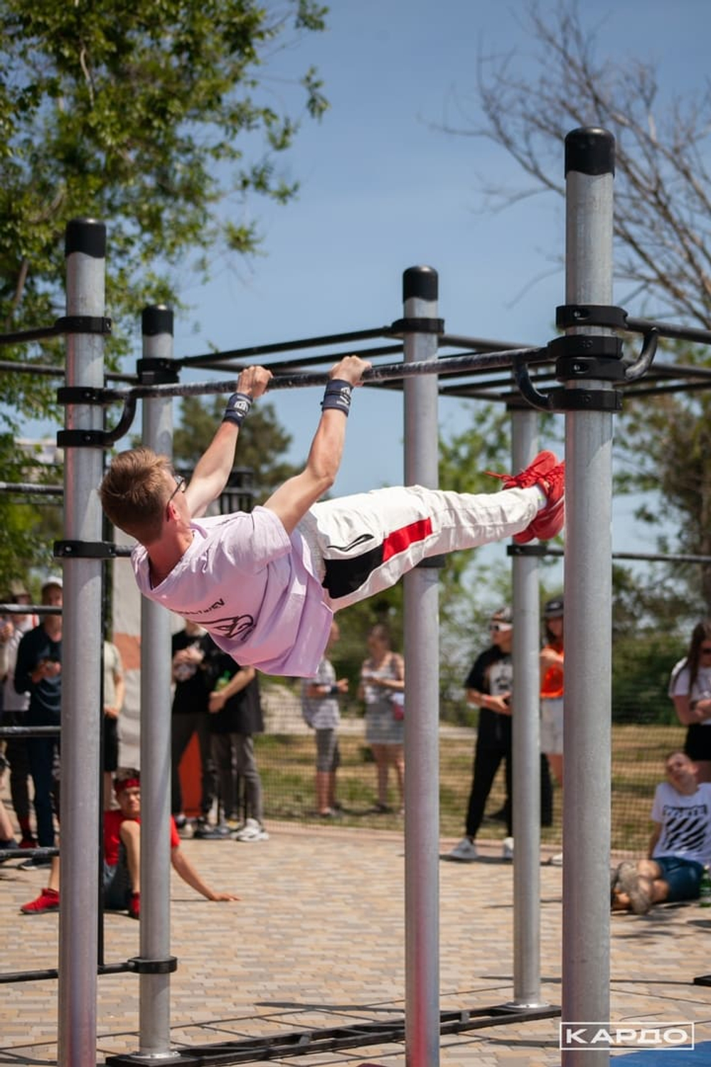 Шведская стенка, 5 турников (4 увеличенной длины), брусья гнутые двойные - Кугарук