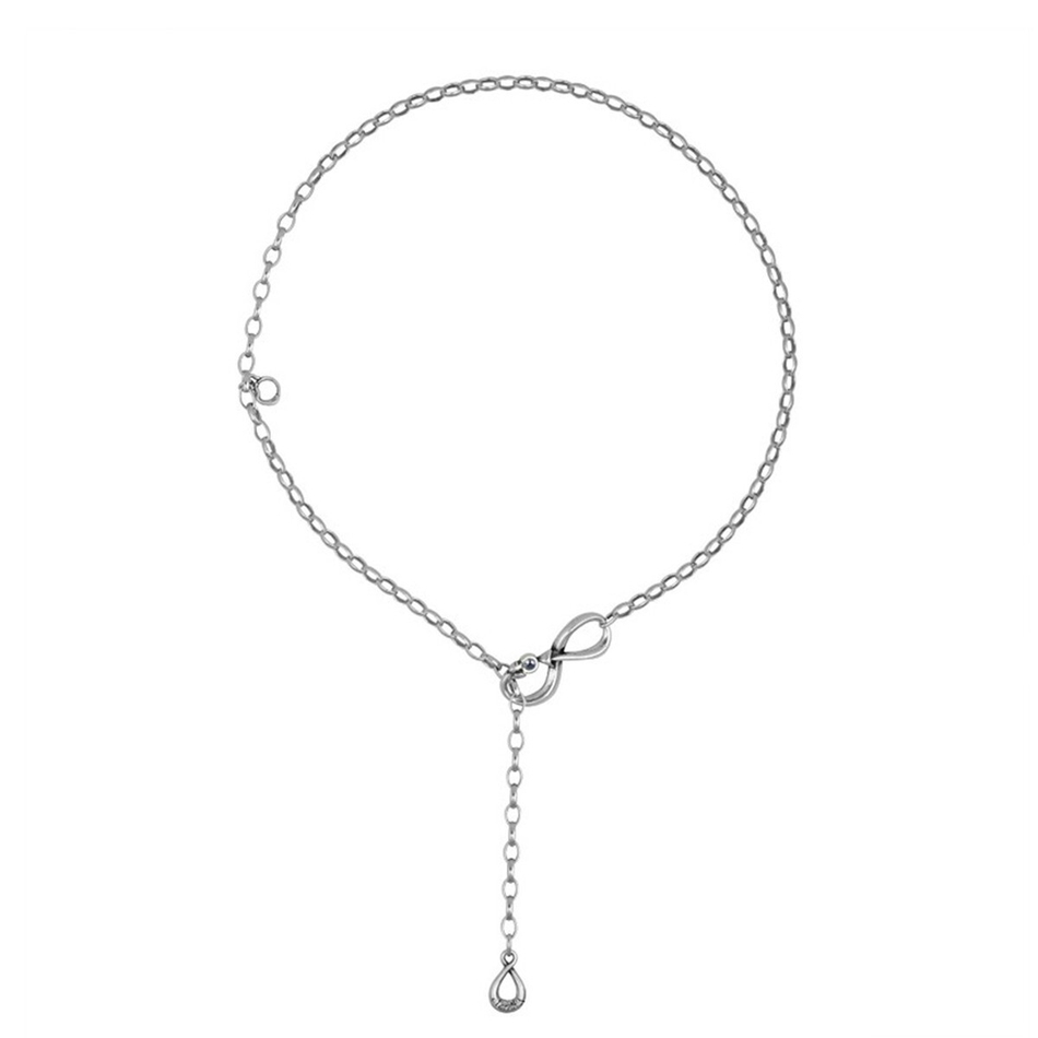 Колье Ciclon с серебряным покрытием Eternidad Blue B213812-07