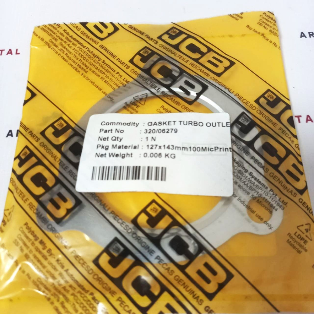 Прокладка выпускная Оригинал-JCB глушителя 320/06036 320/06279 | JCB 3cx 4cx