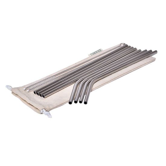 Набор металлических трубочек ZEERO 8+2 в чехле