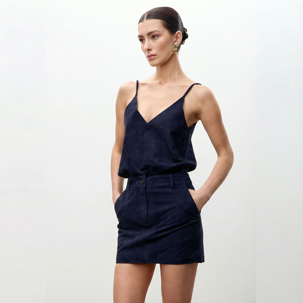 Юбка из натуральной замши