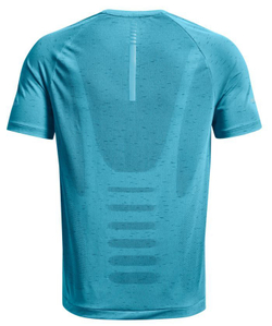 Мужская теннисная футболка Under Armour Men's UA Vanish Seamless Run Short Sleeve - fresco blue/cruise blue