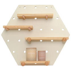 Полка настенная шестиугольная 50см Bergenson Bjorn Shely белая