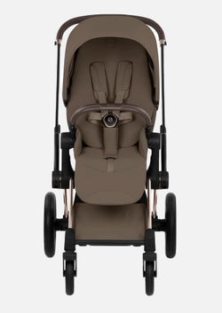 Cybex Priam 5 Style, в цвете Coconut Brown (шасси Rose Gold) + автокресло Cybex Cloud T