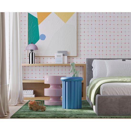 Столик приставной vivlend, D34 см, синий