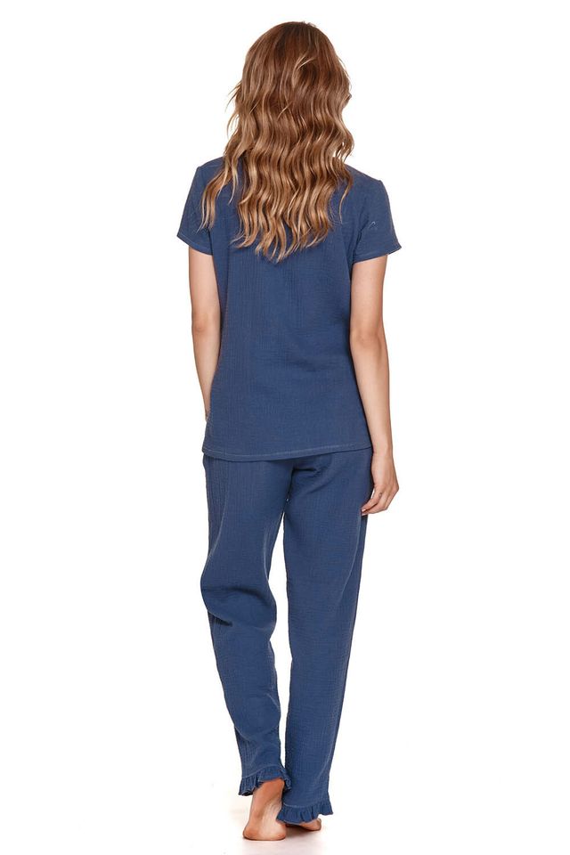 Синяя женская пижама с брюками