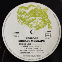 Винтажная виниловая пластинка LP Cerrone Brigade Mondaine (France 1978)