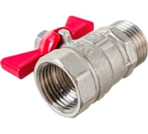 Галлоп Кран шаровой DN-15 СТАНДАРТ 231 бабочка ВхН никель