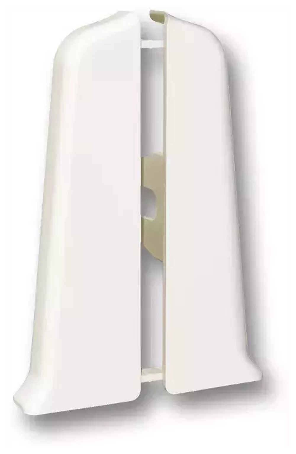 Торцевые (пара) для плинтуса 85мм "Деконика", 033 Кремово-белый