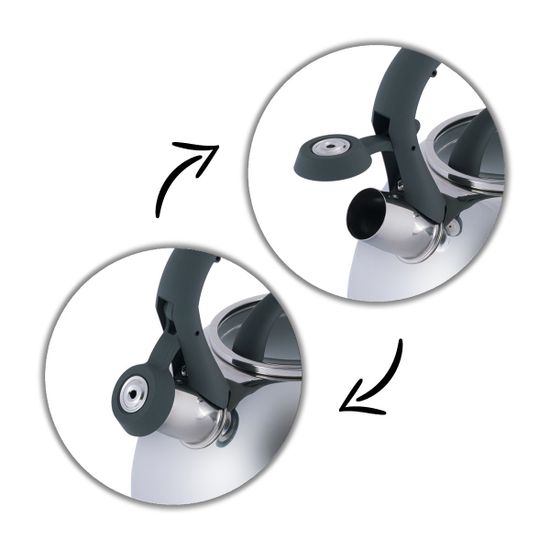 Чайник 2,7 л. из нержавеющей стали со свистком Kamille KM-1088