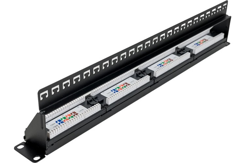 Патч-панель  NikoMax NMC-RP24UD2-ES-1U-BK