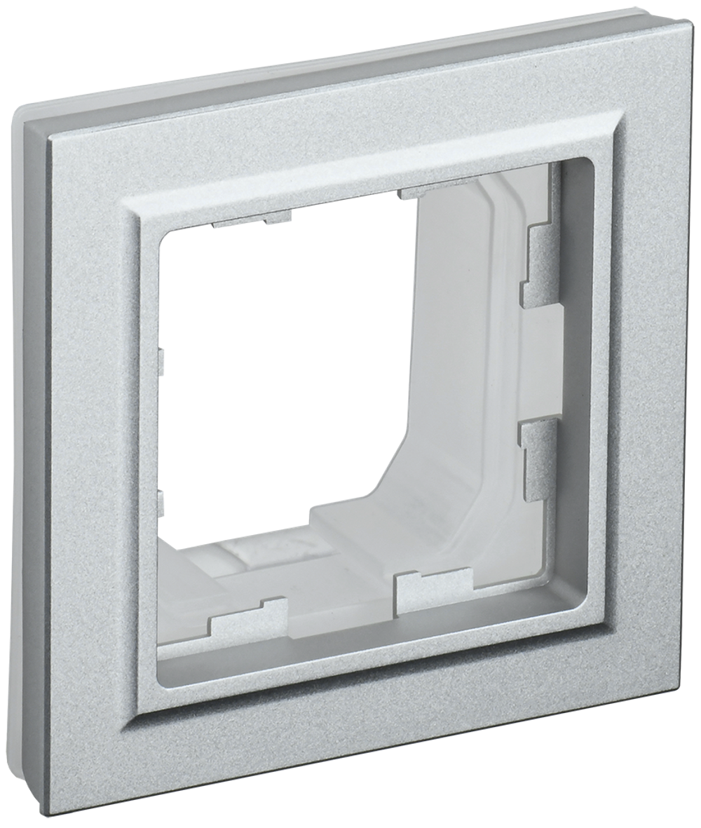 BRITE Рамка 1-местная IP44 РУ-1-БрА-44 алюминий IEK