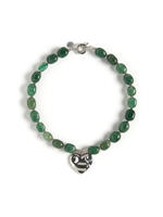 Колье "Crumpled Heart" Авантюрин Silver