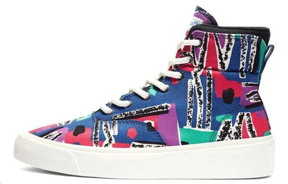 Fear of God Essentials x Converse Skidgrip FOG co-branded trendy non-slip wear-resistant high-top canvas shoes for men and women with the same style blue, green and red