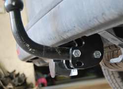 Фаркоп для Volkswagen Transporter, Multivan, Caravelle T5 2003-2015, кроме авто с парктроником Тип шара: A. Нагрузки: 2000/100 кг, VW 29