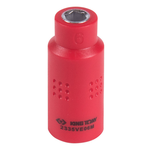KING TONY (2335VE06M) Головка торцевая диэлектрическая шестигранная 1/4", 6 мм