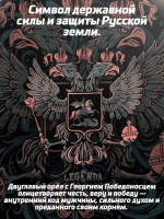 Шорты двойные тренировочные LEGENDA Герб черные