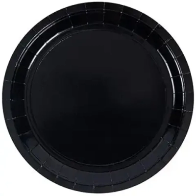 Тарелка черная 23см 6шт