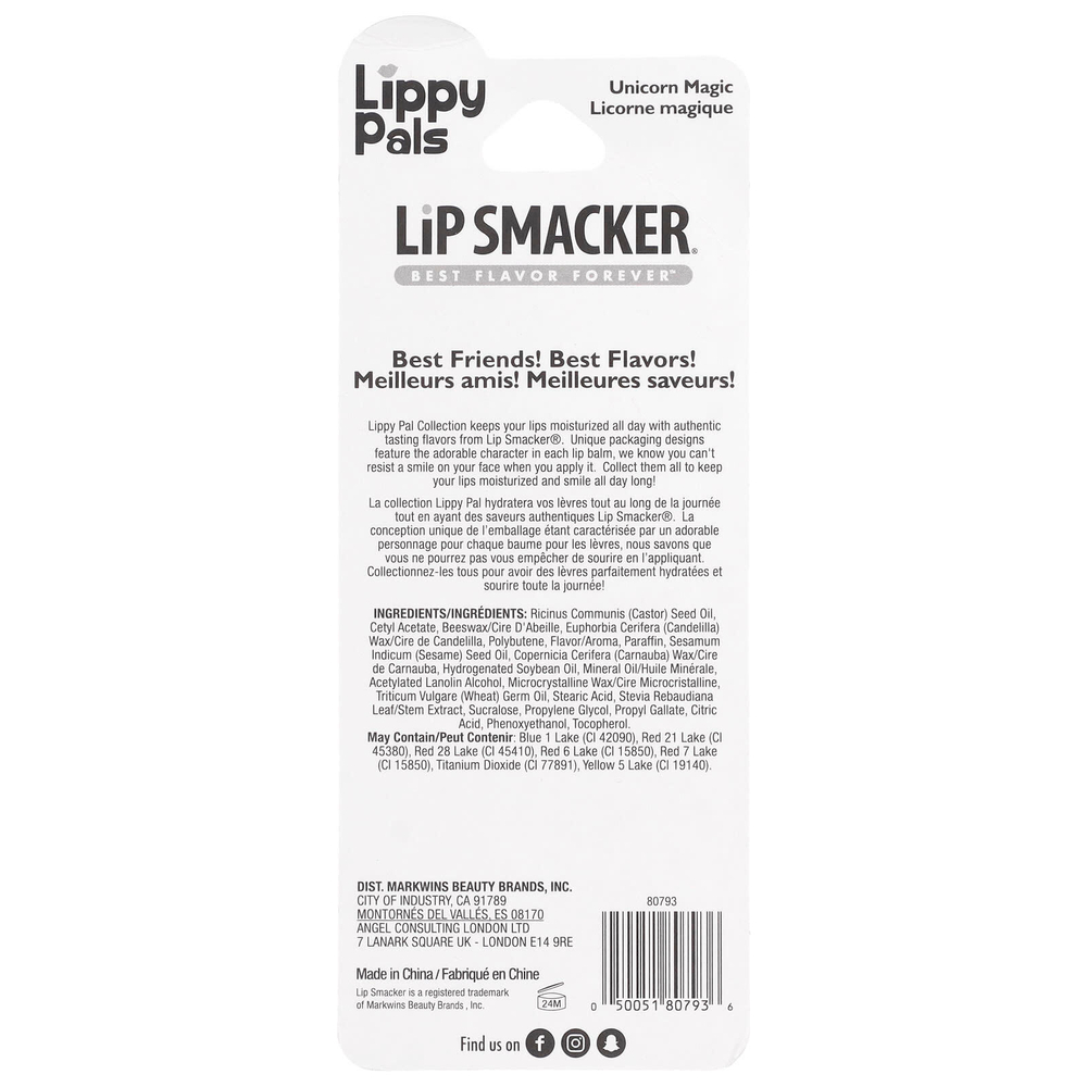 Lip Smacker, Бальзам Lippy Pals, Unicorn Magic, 4 г (0,14 унции)
