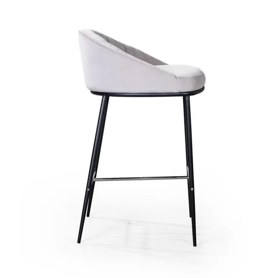 Полубарный стул Barkley серый микровелюр