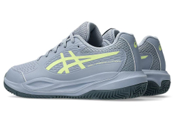 Детские теннисные кроссовки Asics Gel-Resolution X GS Clay - grey blue/pistachio