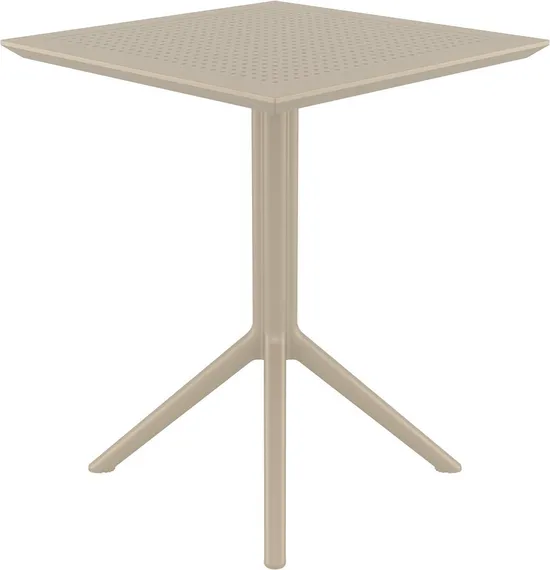 Стол пластиковый складной Sky Folding, 60х60 см, бежевый