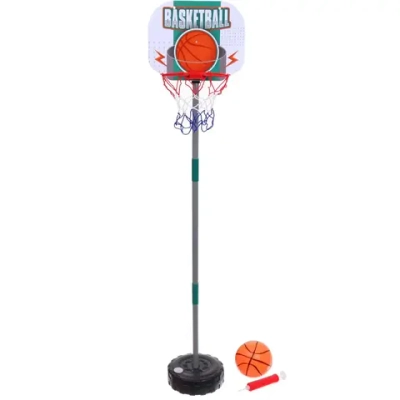 Набор тренировочный для баскетбола ZG270-223: кольцо с подставкой 135 см, сетка, мяч 12 см, насос