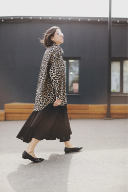 Юбка асимметричная двухслойная из черного батиста