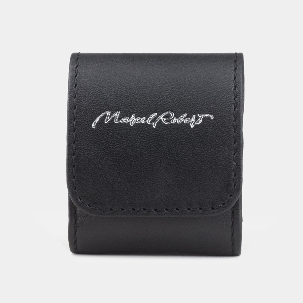 Чехол для наушников Petit из кожи теленка, черного цвета