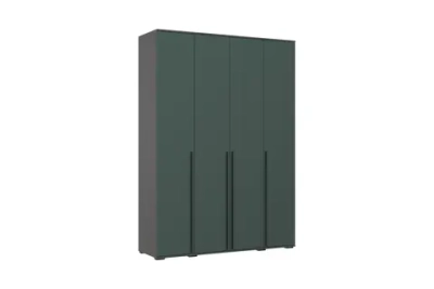 Шкаф 4-х створчатый Норд графит / изумрудный
