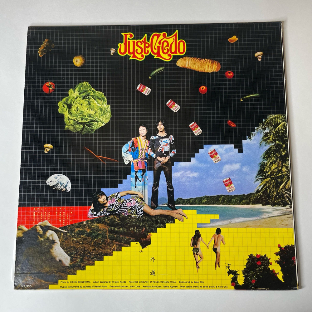 Винтажная виниловая пластинка LP Японская Группа Gedo, Just Gedo (Japan 1975) (No Obi)