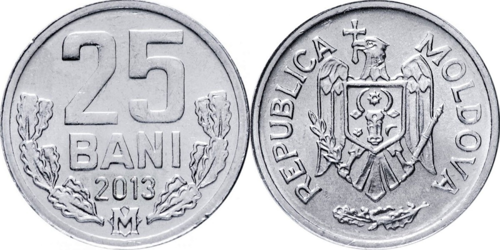 Молдавия 25 бань, 2013 Герб XF