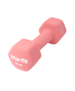УЦЕНКА Гантель неопреновая STARFIT DB-201 3 кг, коралловый