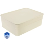 Корзина - органайзер для хранения с крышкой «ОКСФОРД», цвет айвори, 32,8*24*11,2см (лейбл Селфи)