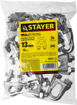 STAYER DIN 741, 13 мм, 15 шт, зажим троса (30535-13)