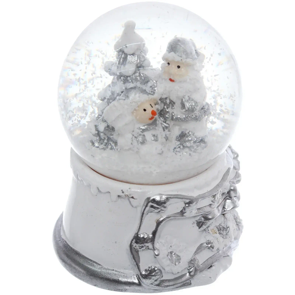 Сувенир Снежный шар «Белая сказка» 4.5*4.5*6 см (с подсветкой), микс