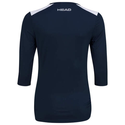 Женская теннисная футболка   Head Club 22 Tech 3/4 Shirt W - dark blue