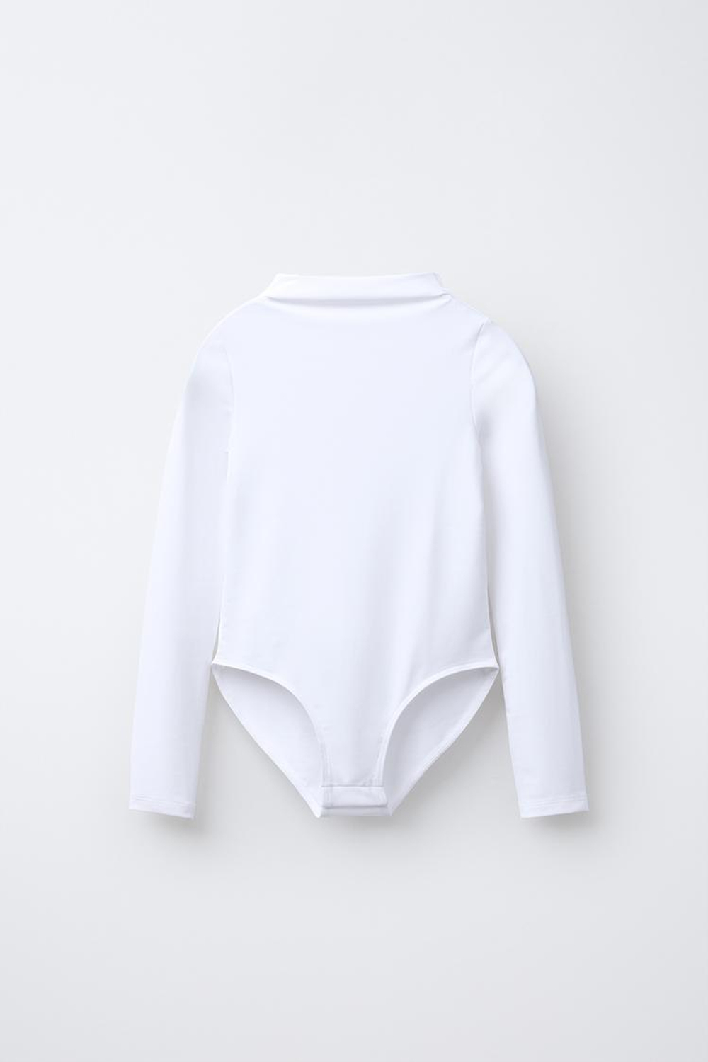 ZARA БОДИ С ВОРОТНИКОМ-СТОЙКОЙ, БЕЛЫЙ