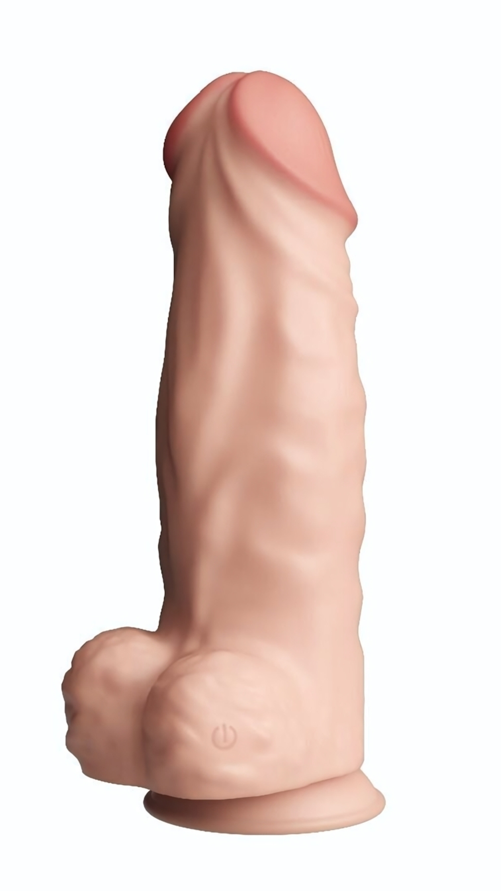 Телесный перезаряжаемый вибратор-гигант на присоске - 34 см. (Цвет: телесный)
