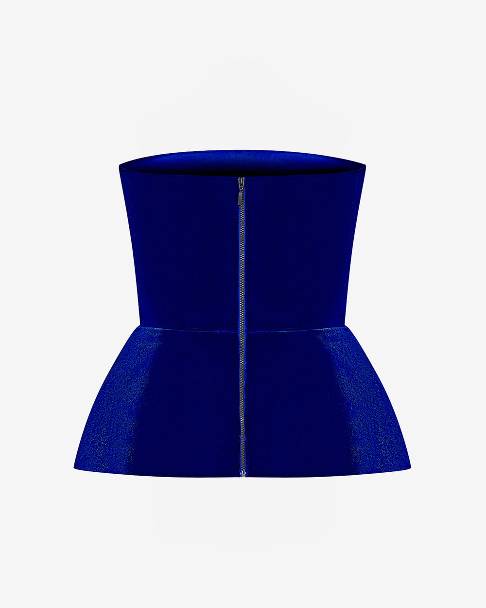 Топ корсетный из бархата с баской
