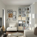 Угловой книжный шкаф - BILLY IKEA/БИЛЛИ ИКЕА, 28х136х237 см, белый