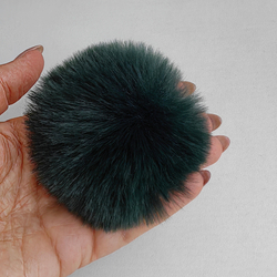 Помпон из искусственного меха "Малахит" d=7 см