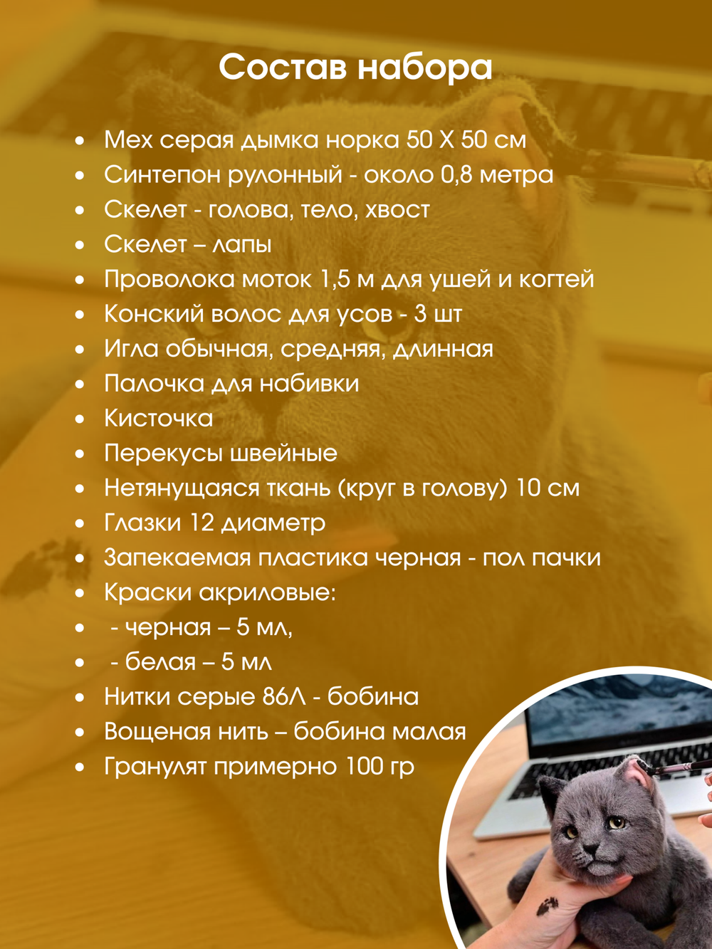 МК с набором для шитья "Реалистичный британец"