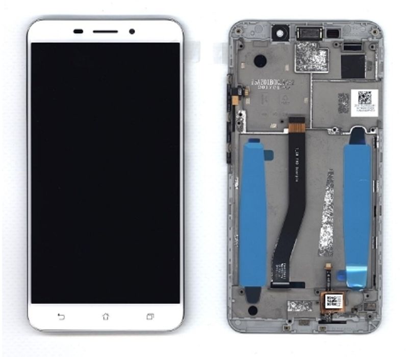 Дисплей для Asus ZC551KL в сборе с тачскрином на рамке (White)