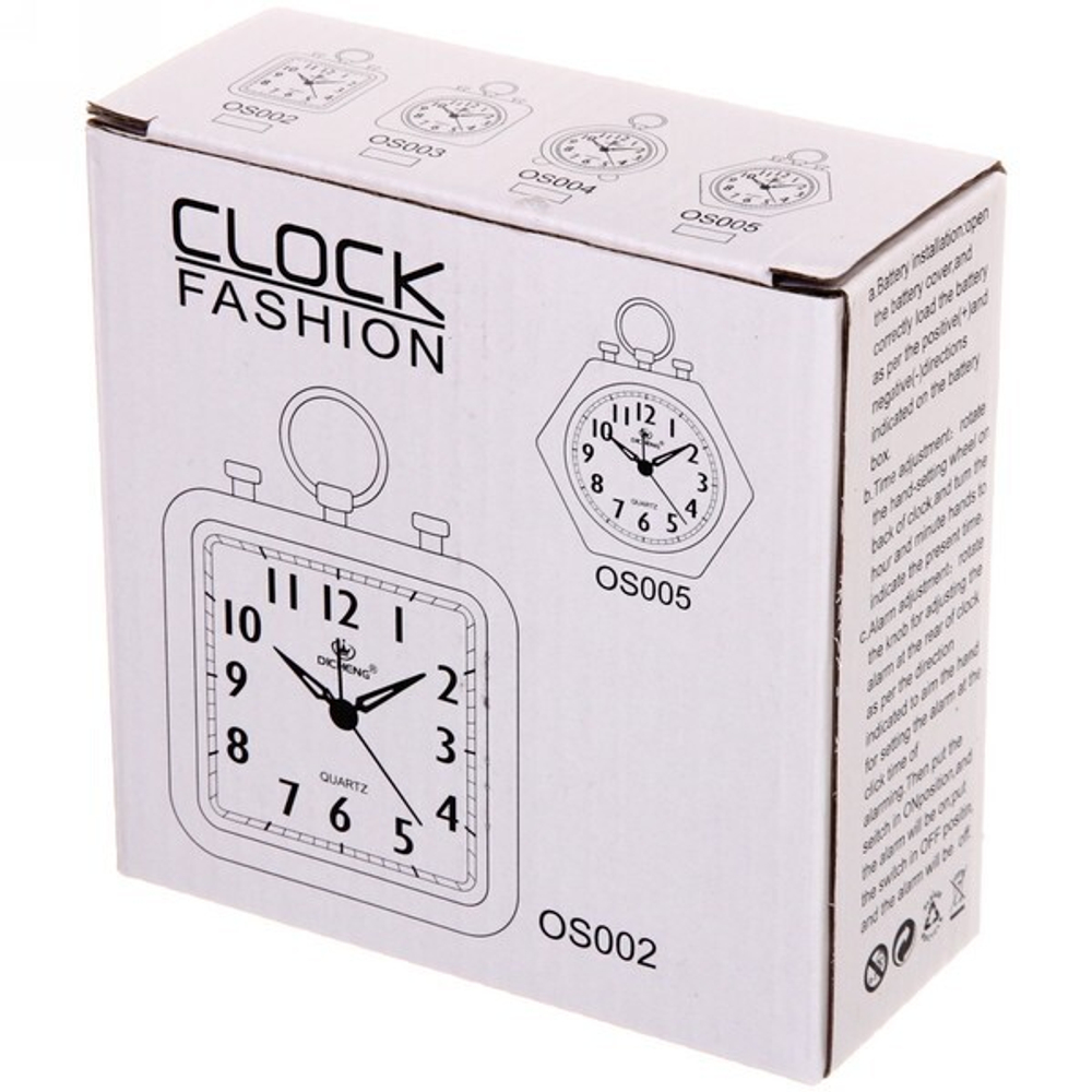 Будильник «Камея» круг серый D10см OS-004