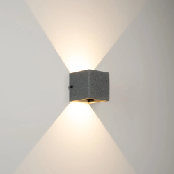 Светильник LGD-PERAN-WALL-S120x120-6W Warm3000 (BK, 0-80 deg, 230V) (Arlight, IP65 Бетон, 3 года) 051748