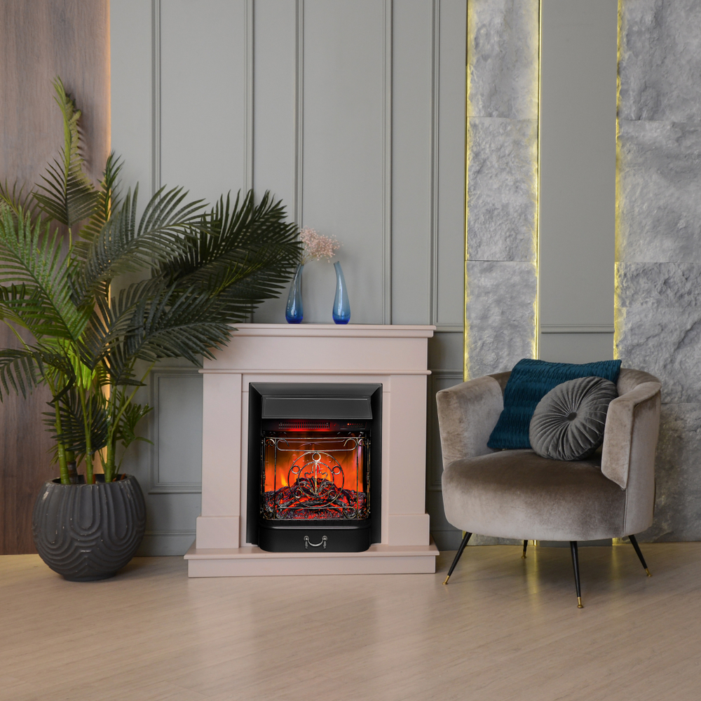 Каминокомплект Real Flame Selena STD PN с очагом Majestic Lux Black RC (без пульта)