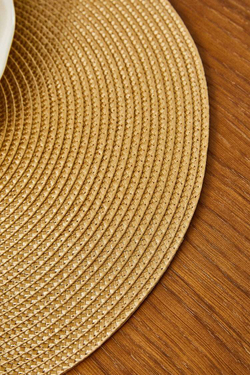 ZARA HOME КРУГЛАЯ САЛФЕТКА (УПАКОВКА ИЗ 2 ШТУК), КОРИЧНЕВЫЙ