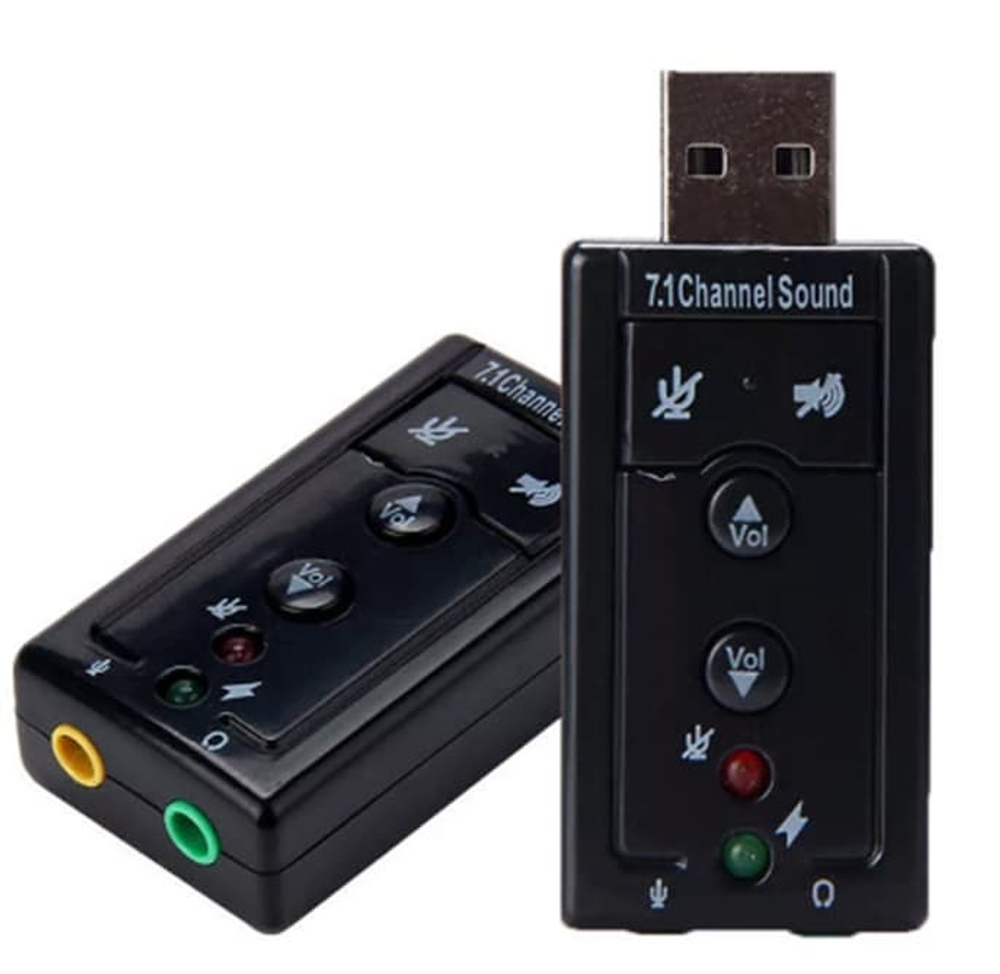 USB звуковая карта 7.1 (черный)