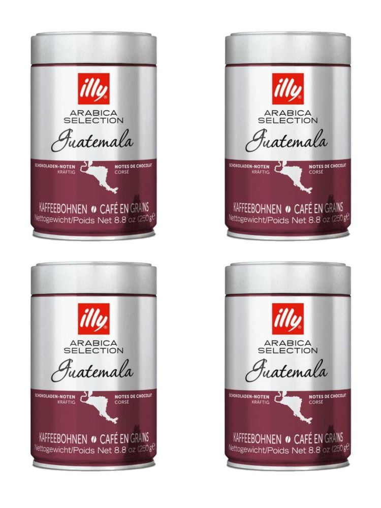 Кофе в зернах ILLY Guatemala Гватемала 250 мл, 4 шт